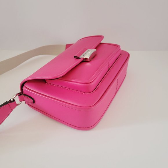 Michael Kors Bradshaw Medium Pocket Messenger Crossbody Handbag Dragonfruit - Picture 6 of 8